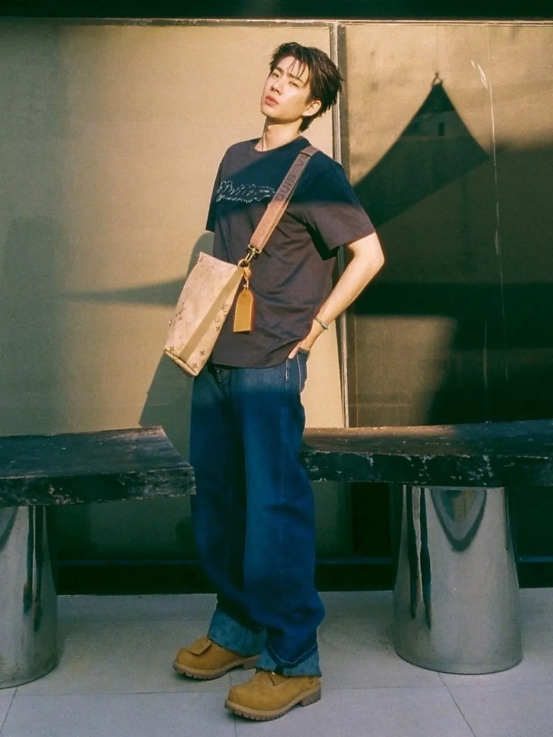 Louis Vuitton/Louis Vuitton cuffed presbyopic skateboard jeans